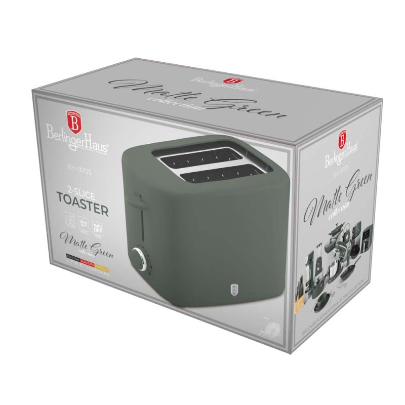 BERLINGERHAUS Topinkovač s krytem 750 W Matte Green Collection BH-9705