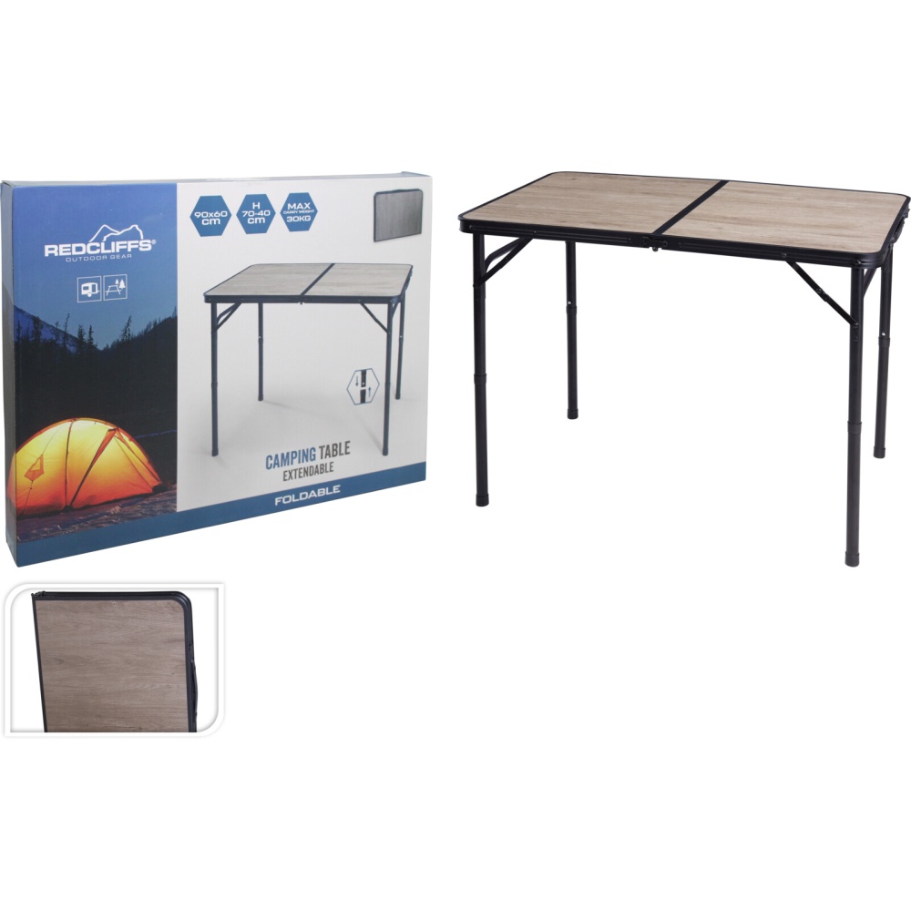 PROGARDEN Kempingový stůl skládací výškově nastavitelný 90 x 60 x 40-70 cm KO-CY8980200