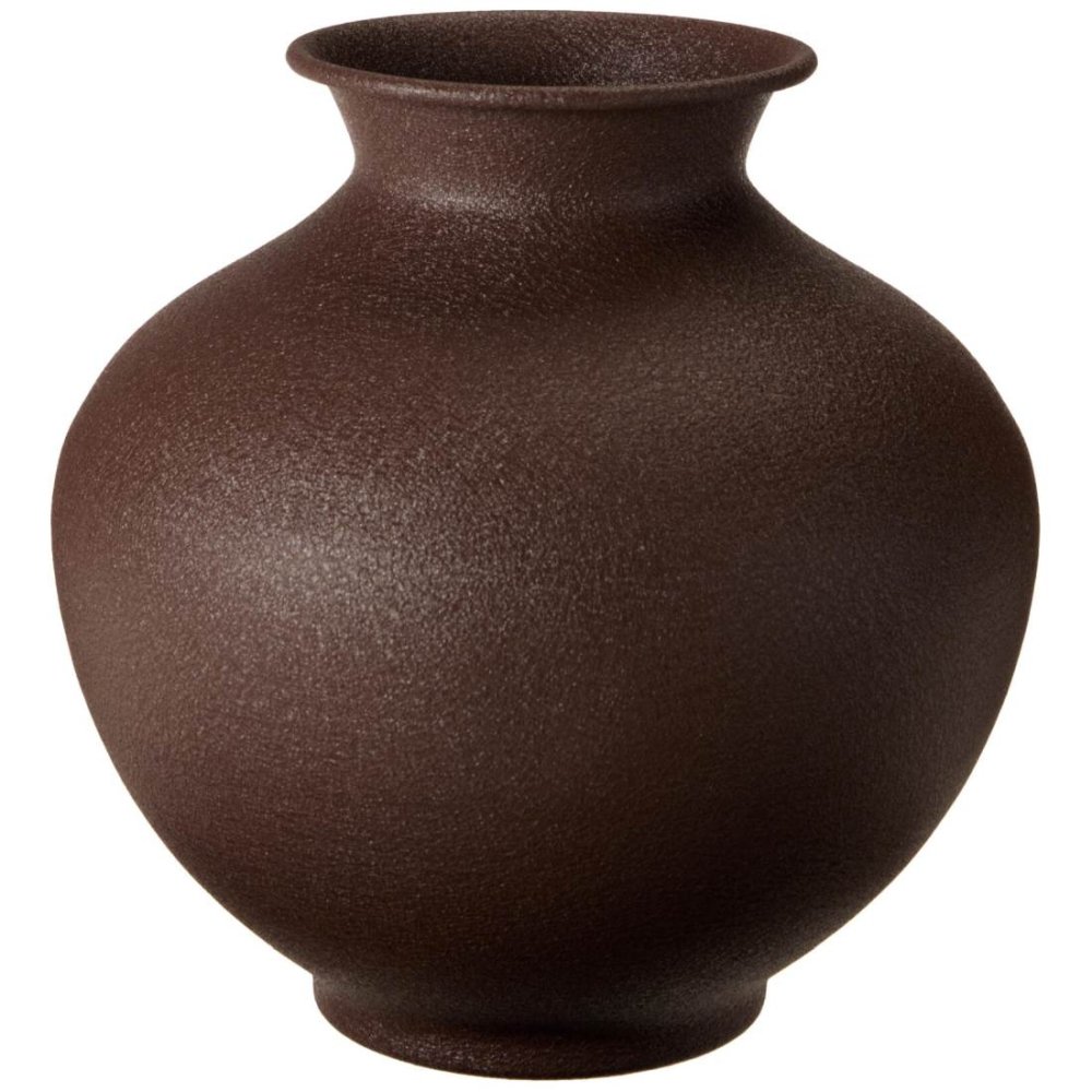 HOMESTYLING Váza kovová 23 cm tmavě hnědá KO-FZ1003010
