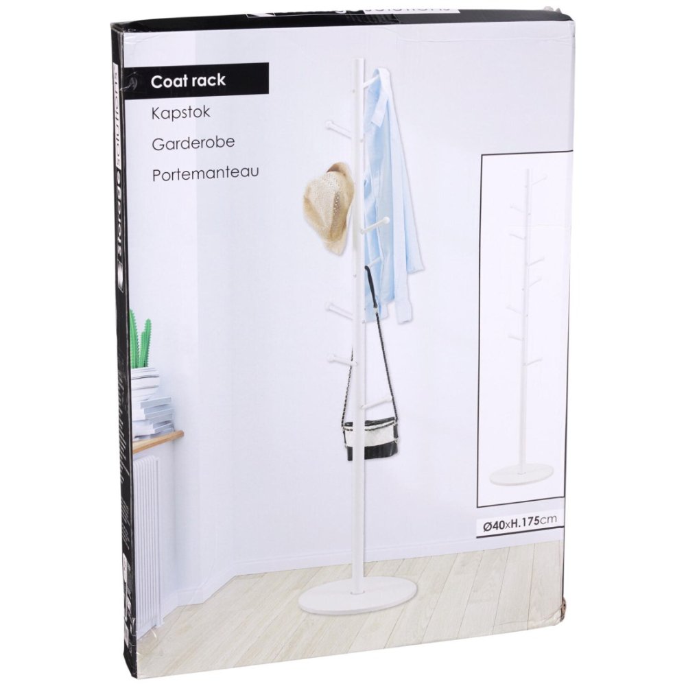 STORAGE SOLUTIONS Věšák na kabáty, průměr 40 × výška 175 cm bílá KO-C80654810bila