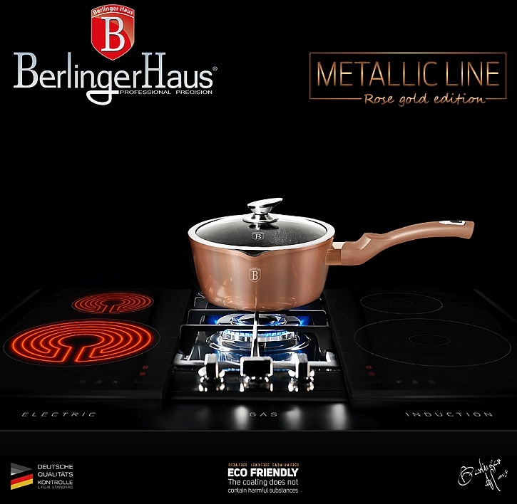 BERLINGERHAUS Rajnica s pokrievkou s mramorovým povrchom 16 cm Rosegold Metallic Line BH-1524