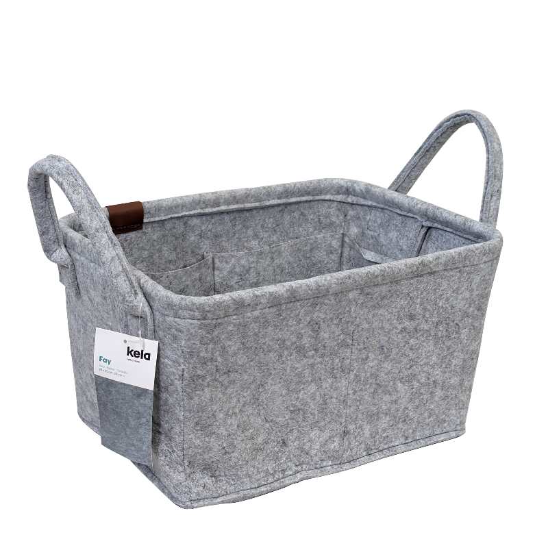 KELA Kôš Fay 35x25 cm filc svetlo šedá KL-24462