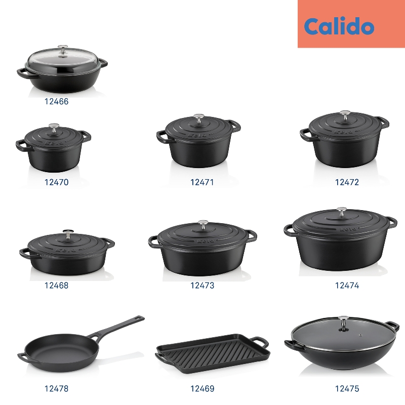 KELA Hluboká pánev litinová CALIDO 28 cm 3,8l černá KL-12466 - thumb (4)