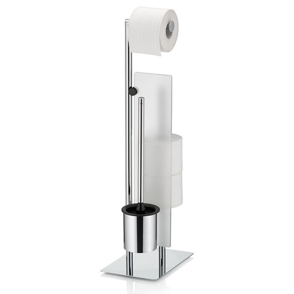 KELA WC sada Style s držákem náhradní role lesklý kov 26x18x71cm KL-22494
