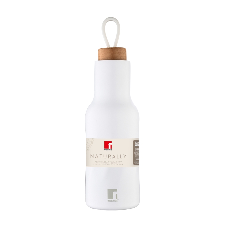 BERGNER Termoska lahev nerez NATURALLY 500 ml matná bílá BG-37763-WH - thumb (2)