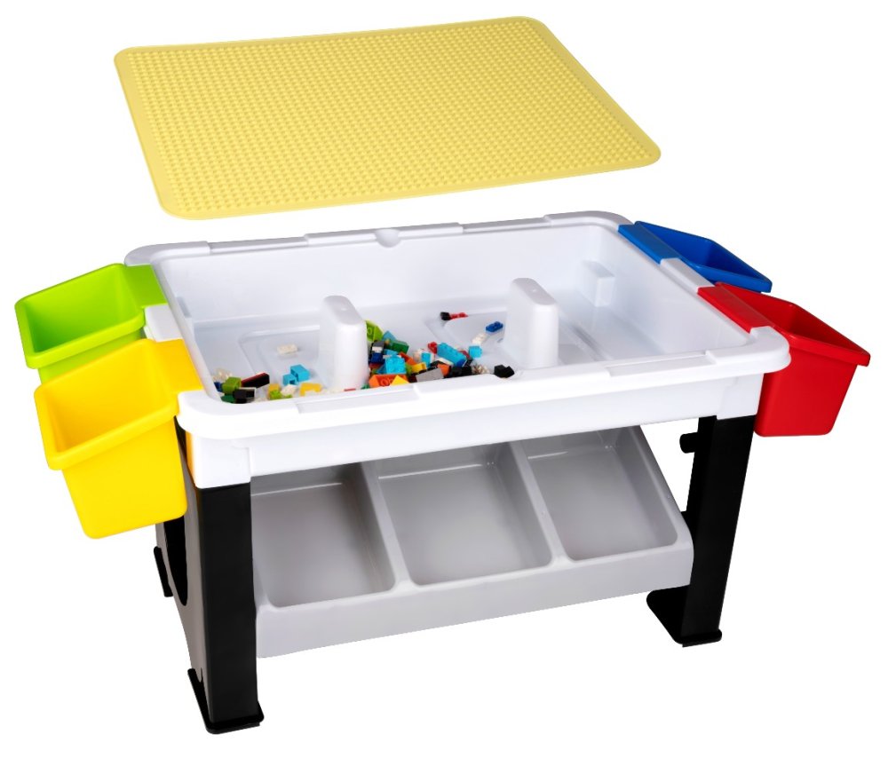 EDDY TOYS Dětský stůl na stavění včetně kostek sada 300 ks ED-226675