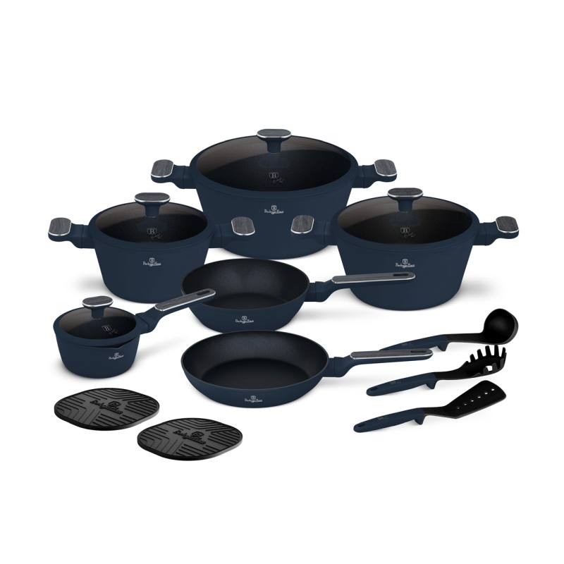 BERLINGERHAUS Sada nádobí s titanovým povrchem 15 ks Deep Sea Collection BH-8382