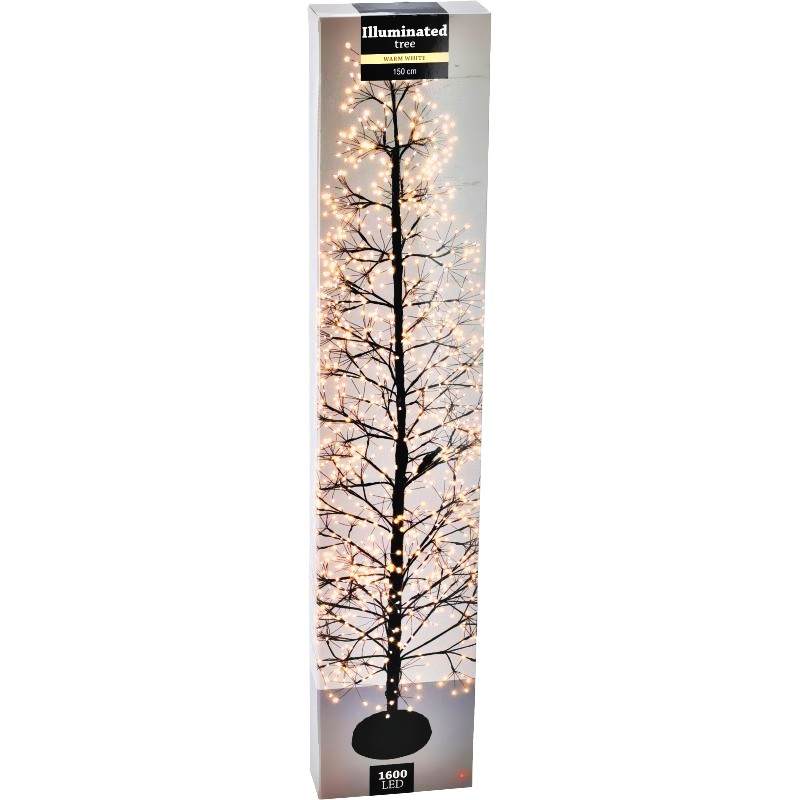 HOMESTYLING Dekorativní světelný stromek 1600 LED 150 cm KO-AX5390050