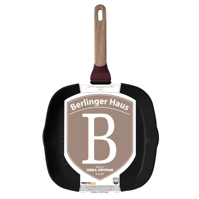 BERLINGERHAUS Grilovací pánev s titanovým povrchem 28 cm Leonardo Nordic Collection BH-8297