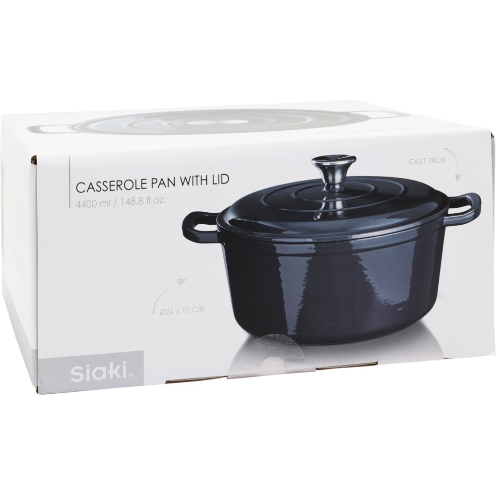 SIAKI HUISHOUD Pekáč litina 26 cm šedá KO-C85000210