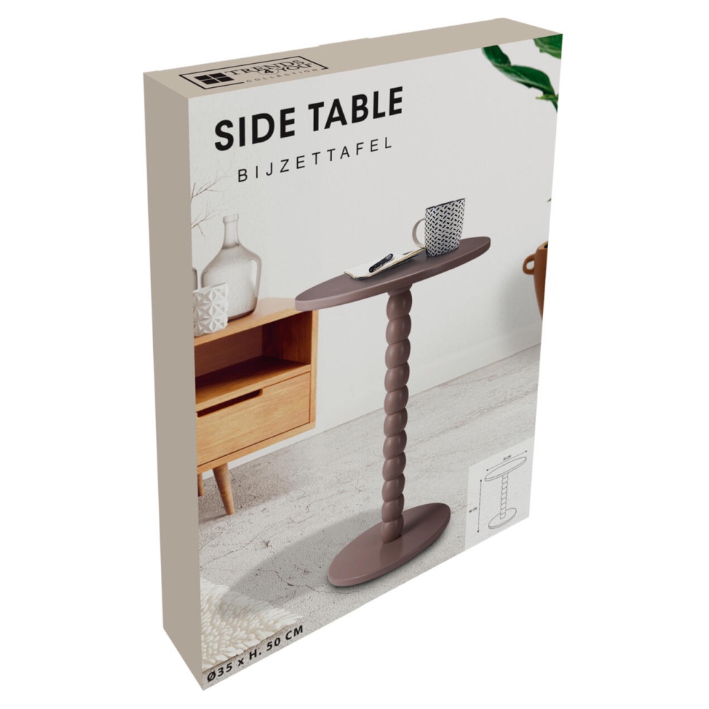 HOMESTYLING Stolek odkládací MDF 35 × 50 cm Taupe šedá KO-HZ1259840