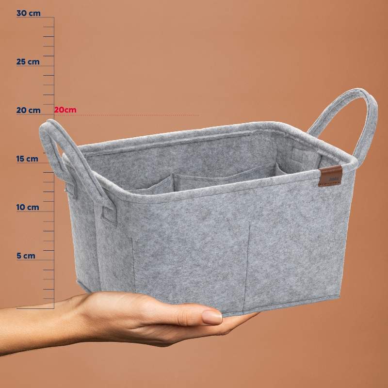 KELA Kôš Fay 35x25 cm filc svetlo šedá KL-24462