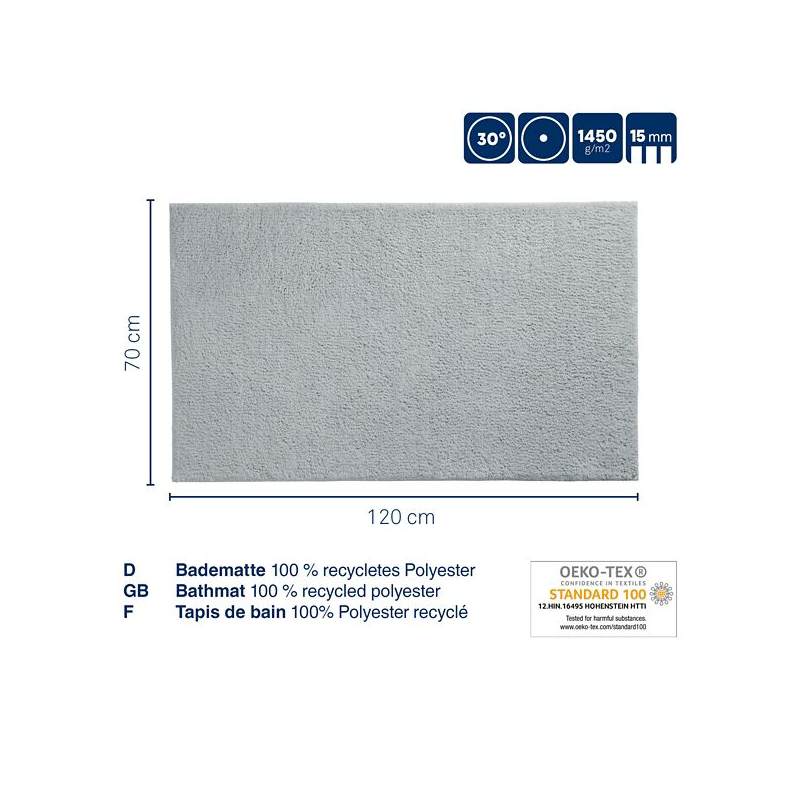 KELA Koupelnová předložka Maja 100% polyester nefrit zelená 120,0x70,0x1,5cm KL-23553 - thumb (3)