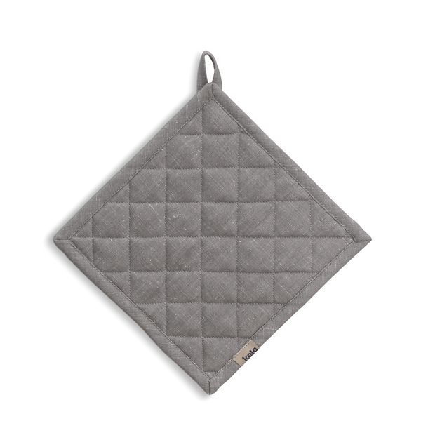 KELA Podložka pod hrniec Puro 55% bavlna/45% ľan šedý 20,0x20,0cm KL-12804