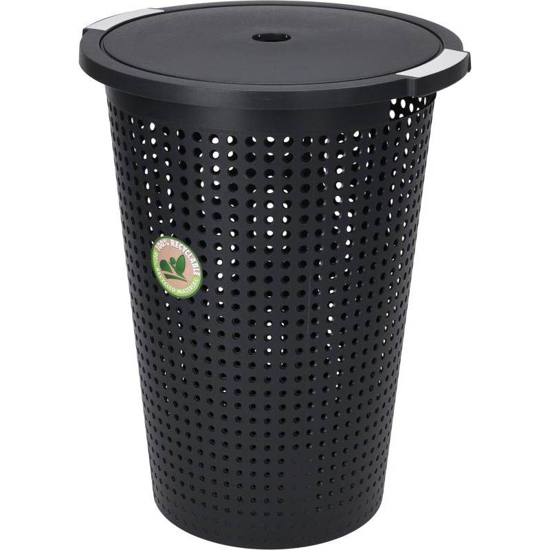 EXCELLENT HOUSEWARE Koš na prádlo kulatý 35 l černá KO-Y54500470