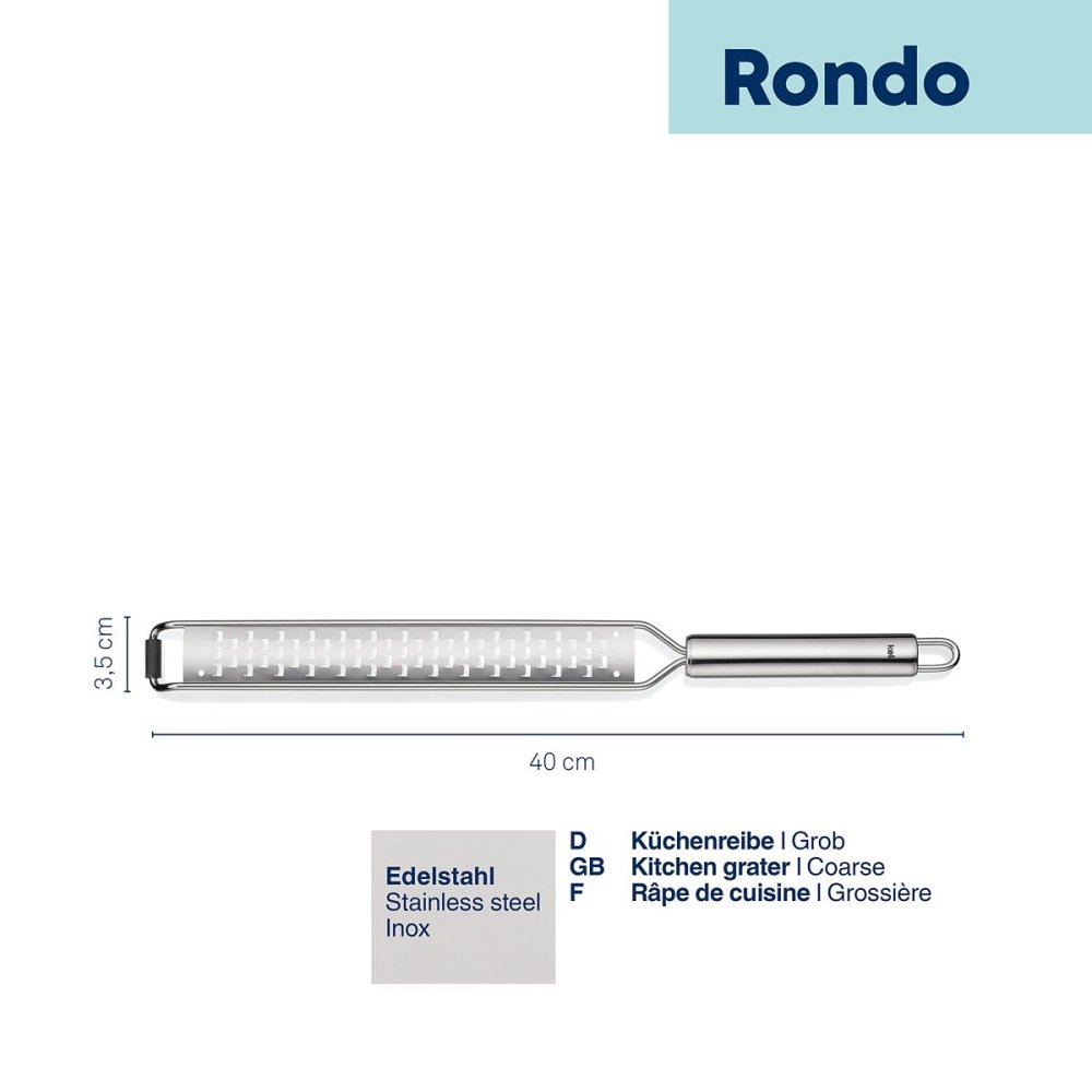 KELA Struhadlo na sýr Rondo, nerez 40x3,5 cm KL-12577