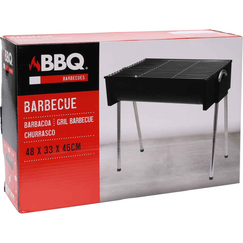 BBQ Gril na dřevěné uhlí hranatý 44 x 32 cm KO-C83000330