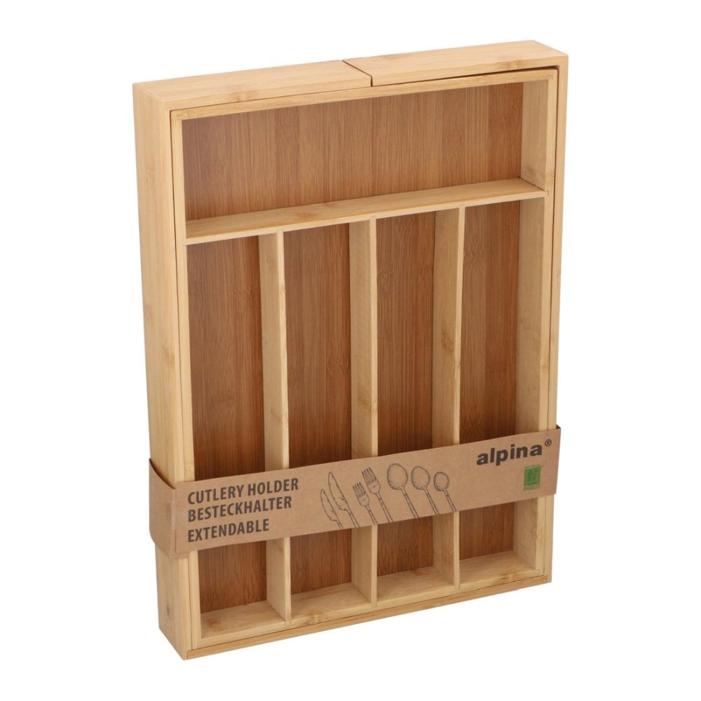 ALPINA Příborník rozkládací bambus 46x33,5x6cm až 55,3x46x6cm ED-233605