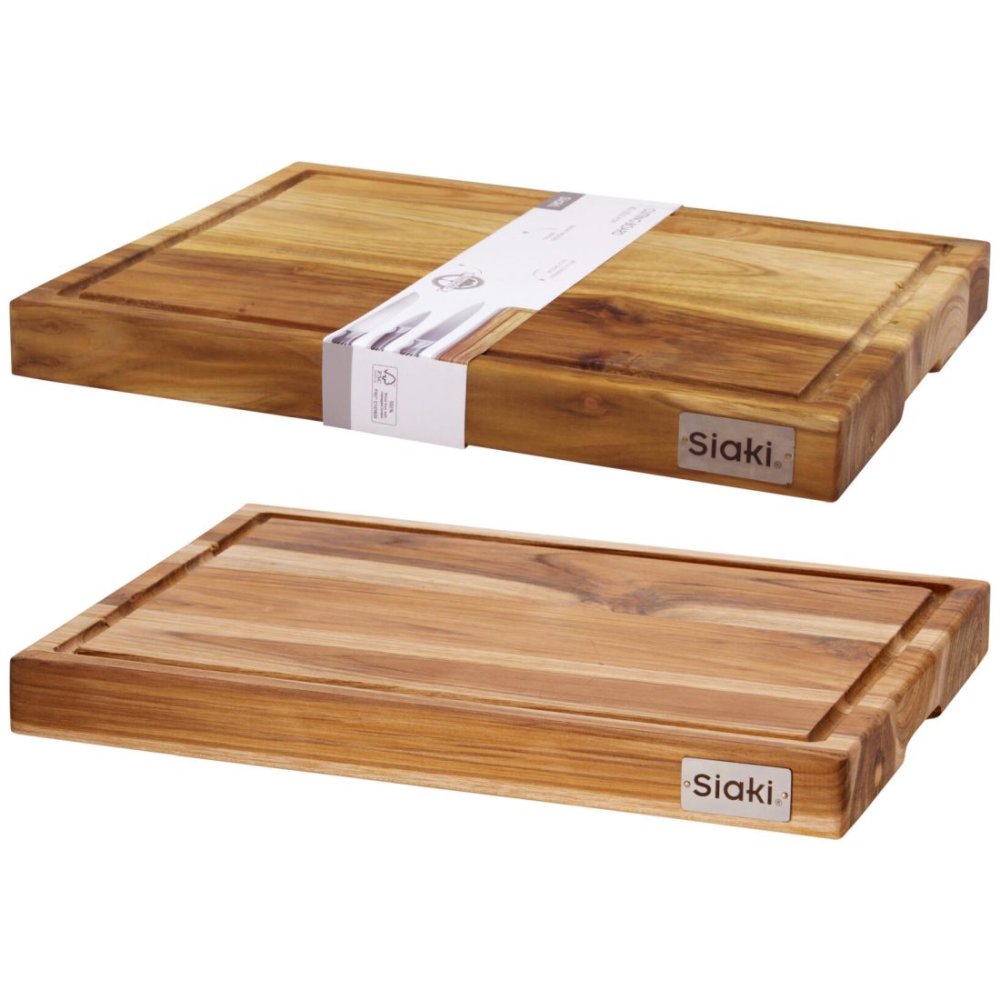 SIAKI HUISHOUD Prkénko krájecí teak 40 × 30 cm KO-J18000130