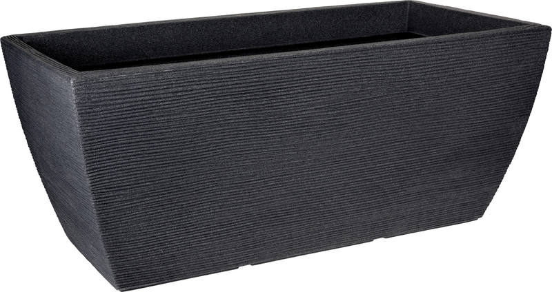 PROGARDEN Květináč žebrovaný 80 x 40 x 34 cm antracit KO-Y54195040