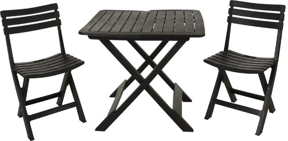 PROGARDEN Zahradní nábytek KOMODO sada 3 ks antracit KO-042981530