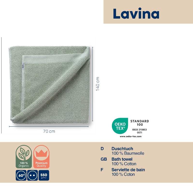 KELA Osuška Lavinia 100% bavlna světle šedá 70,0x140,0cm KL-23939