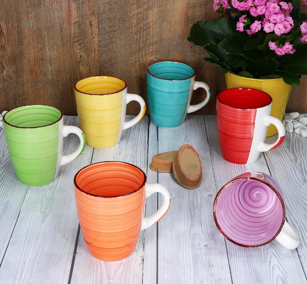 HIT Hrnky na kávu i čaj sada 6 ks 350 ml COLOURS HT-24326768 - thumb (8)