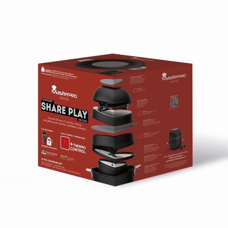 MASTERPRO Sada nádobí s nepřilnavým povrchem SHARE PLAY 10 ks černá BGMP-8061-BK - thumb (8)