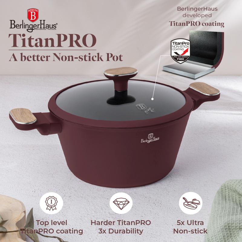 BERLINGERHAUS Sada nádobí s titanovým povrchem 10 ks Leonardo Nordic Collection BH-8305