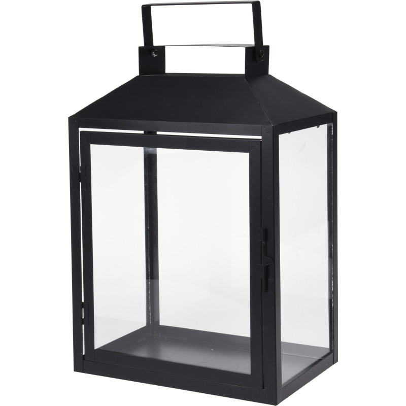 HOMESTYLING Lucerna kovová sada 3 ks sklo 44+35+28cm KO-HZ1952000