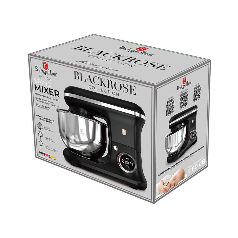 BERLINGERHAUS Kuchyňský robot 1200 W Black Rose Collection LP-BH-238