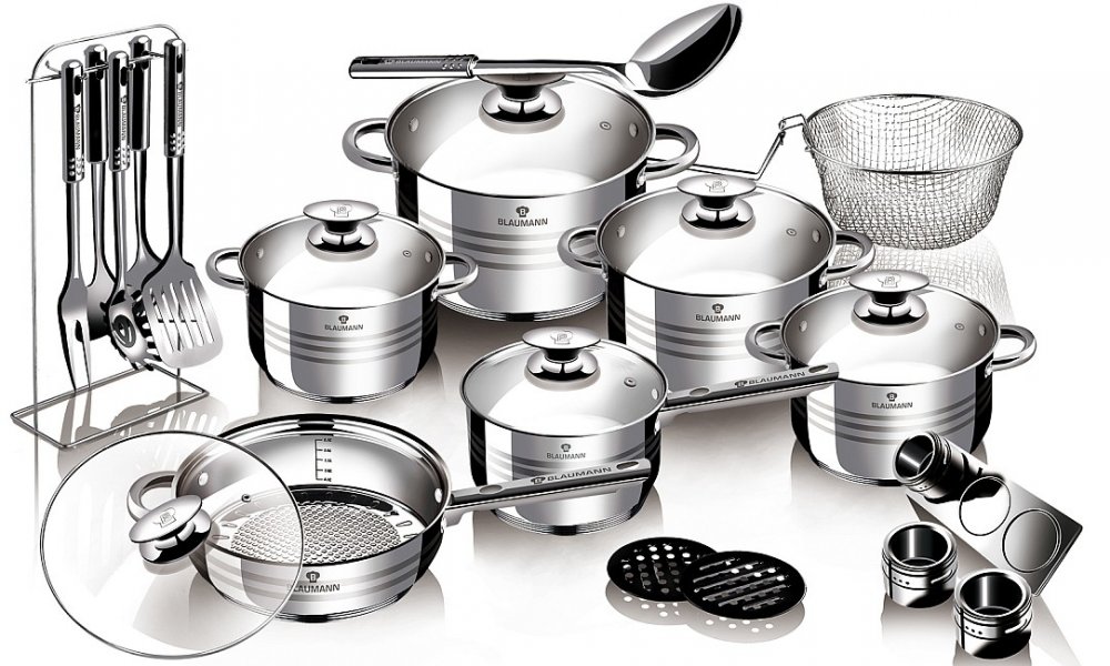 Product detail of BLAUMANN Sada nádobí nerez 27 ks Jumbo Gourmet Line BL-3134