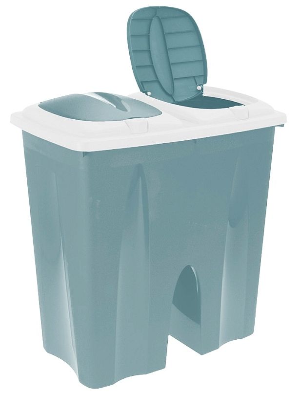 EXCELLENT HOUSEWARE Odpadkový koš na tříděný odpad 2 x 25 l zelená KO-Y54230710zele