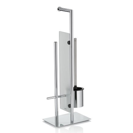 KELA WC sada Style s držákem náhradní role lesklý kov 26x18x71cm KL-22494