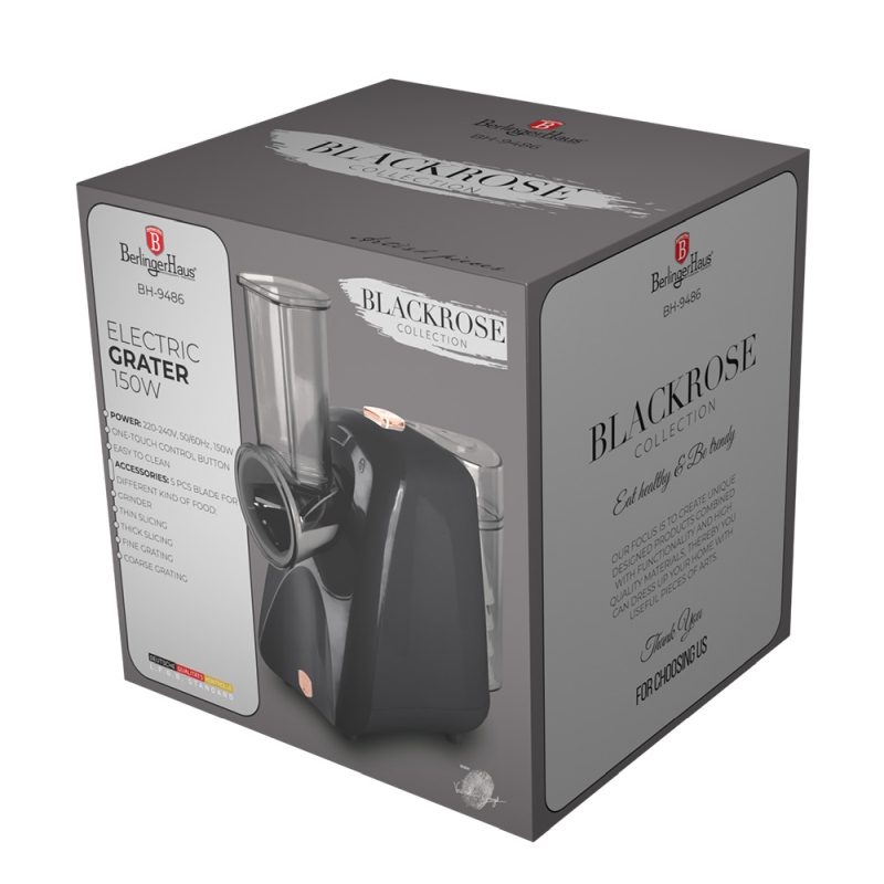 BERLINGERHAUS Elektrické struhadlo na zeleninu a ovoce Black Rose Collection BH-9486