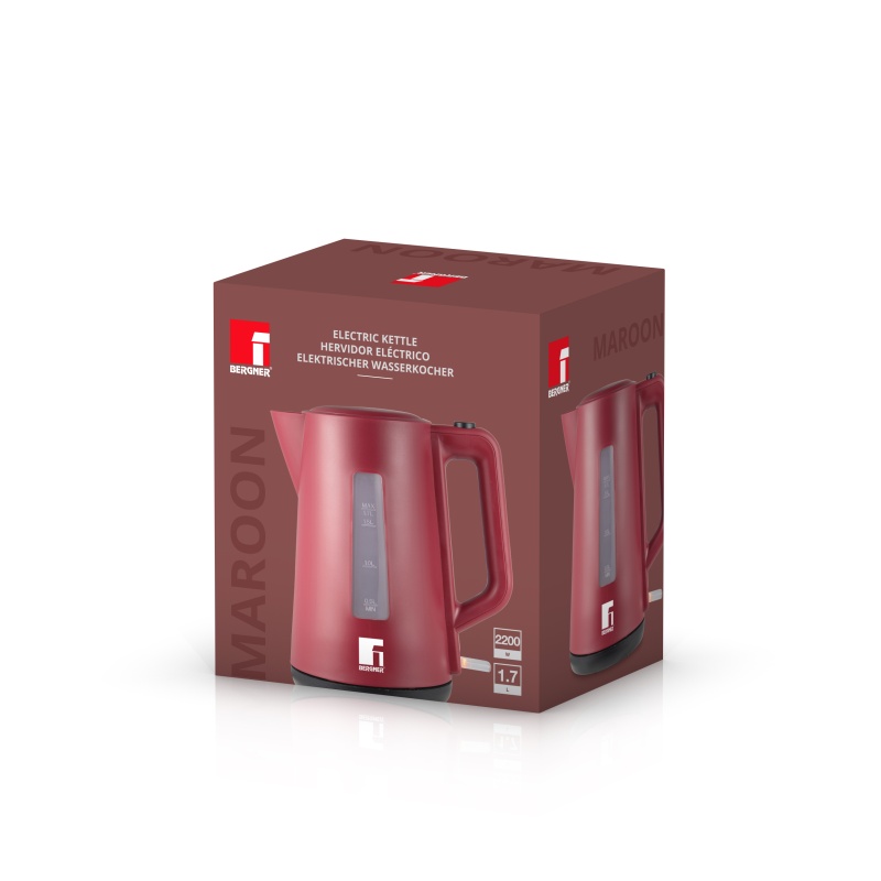 BERGNER Rychlovarná konvice 1,7 l 2200W MAROON BG-51040-RD - thumb (1)