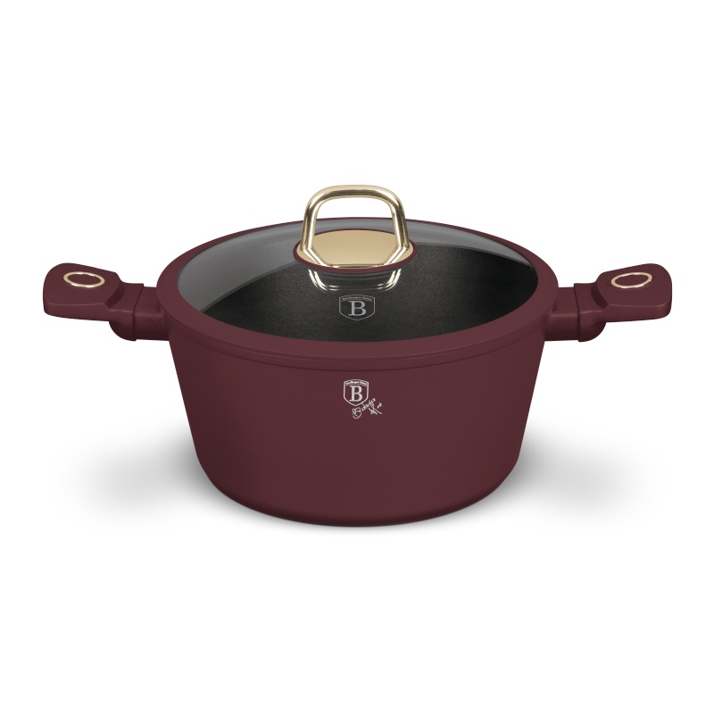 BERLINGERHAUS Kastrol s titanovým povrchem a poklicí 24 cm Leonardo Collection BH-8041