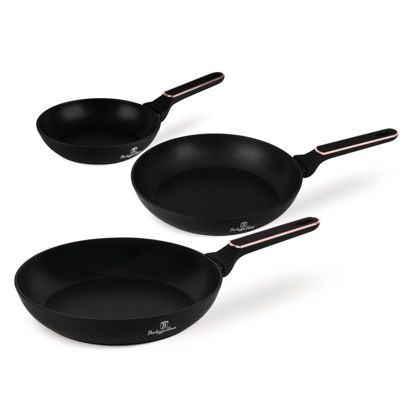 BERLINGERHAUS Sada pánví s titanovým povrchem 3 ks Black Rose Collection BH-8360