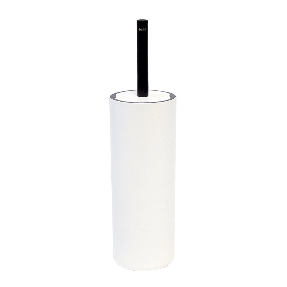 KELA WC sada Milos PP plast průměr 9,5 x 36,5 cm bílá / černá KL-24316