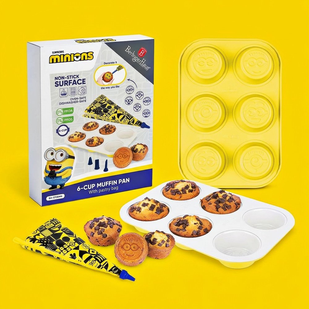 BERLINGERHAUS Forma na muffiny + zdobička s titanovým povrchem 6 ks kolekce MIMONI BH-8708MN