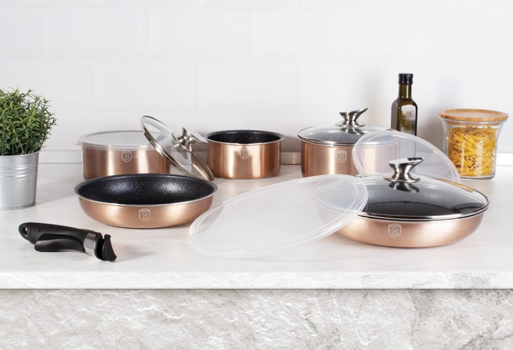 BERLINGERHAUS Sada nádobí s odnímatelnou rukojetí 12 ks Rosegold Metallic Line BH-1591sleva - thumb (8)