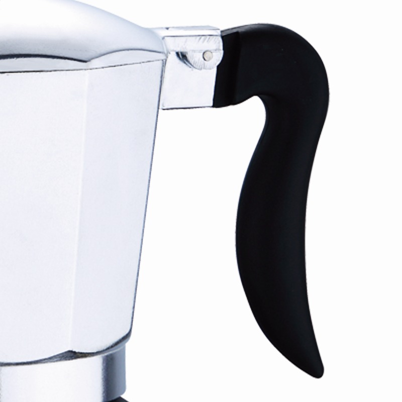 RENBERG Konvice na espresso 6 šálků černá/stříbrná RB-3201