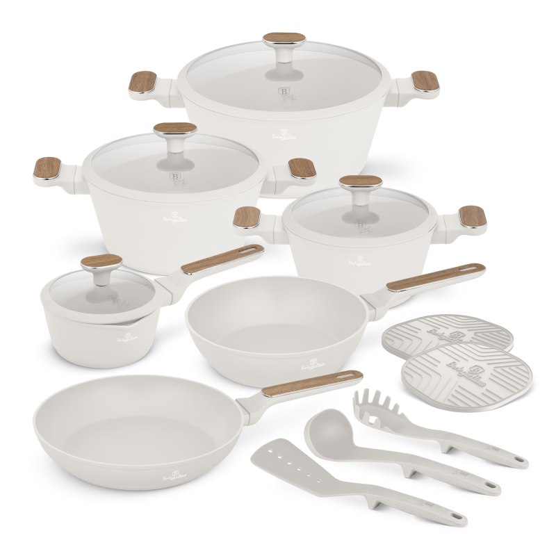 BERLINGERHAUS Sada nádobí s titanovým povrchem 15 ks Sahara Nordic Collection BH-8325
