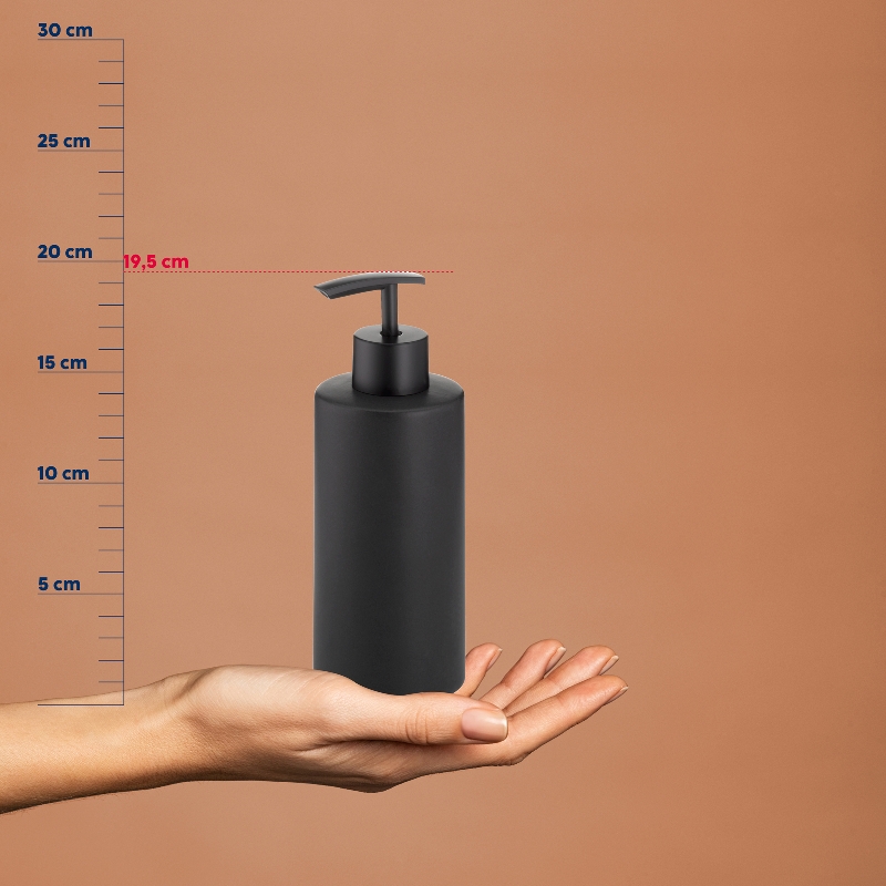 KELA Dávkovač mýdla Matsi keramika černá 300 ml KL-23719