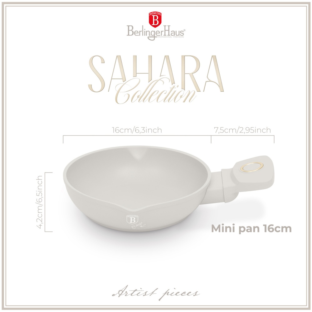 BERLINGERHAUS Pánev s titanovým 16 cm Sahara Collection BH-8076