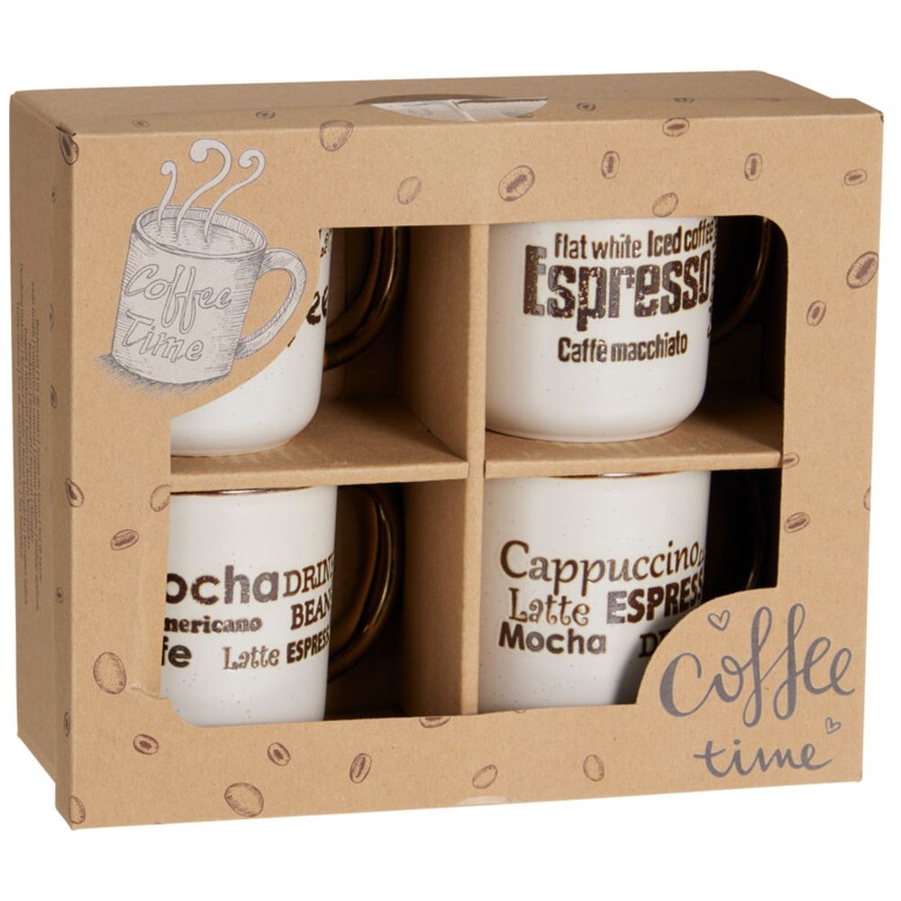 EXCELLENT HOUSEWARE Sada hrnků kamenina 4 ks 200 ml KO-Q75102910