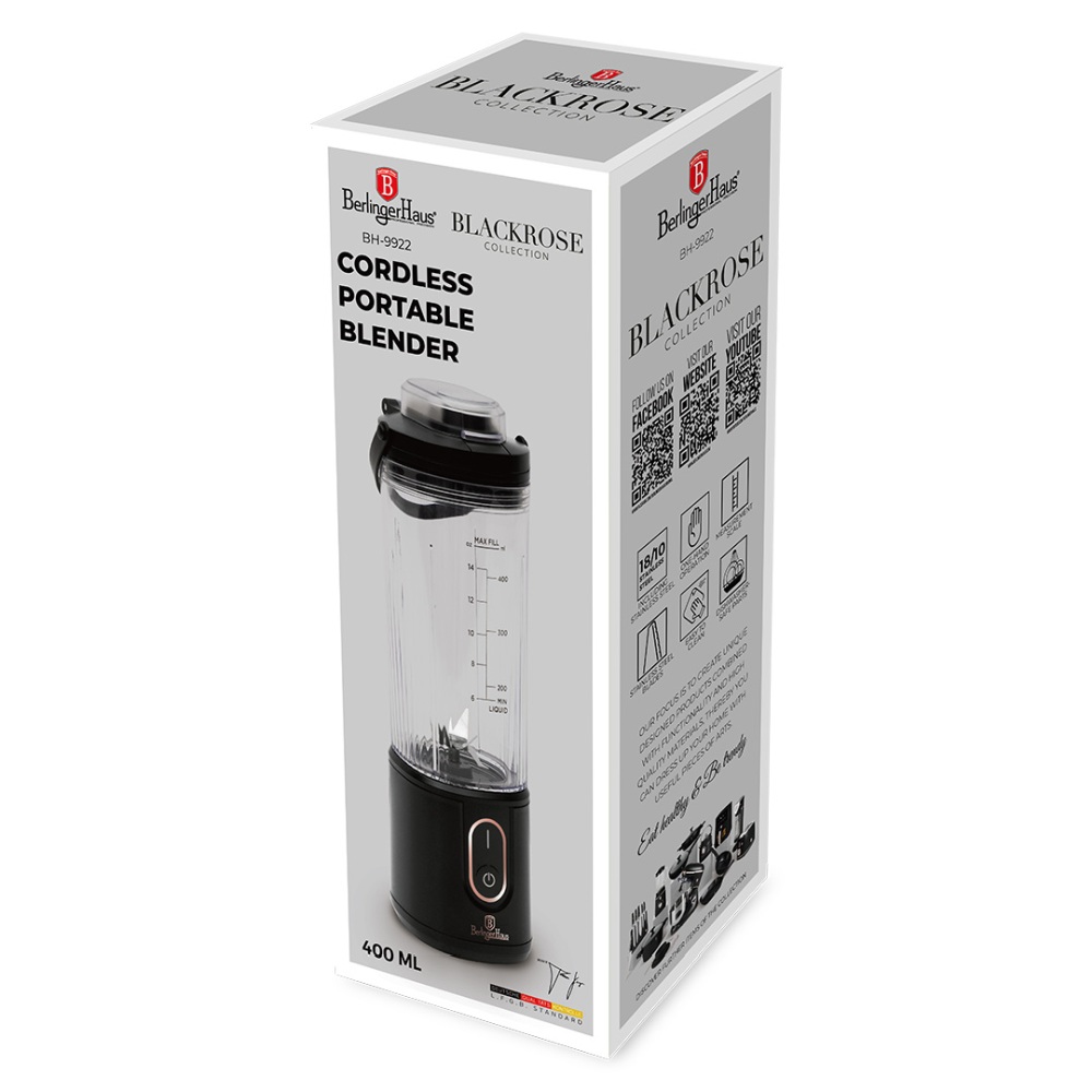 BERLINGERHAUS Přenosný aku mixér USB-C Black Rose Collection BH-9922