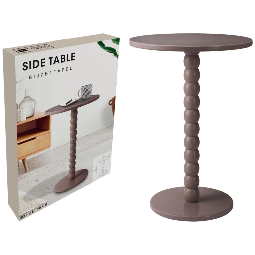HOMESTYLING Stolek odkládací MDF 35 × 50 cm Taupe šedá KO-HZ1259840