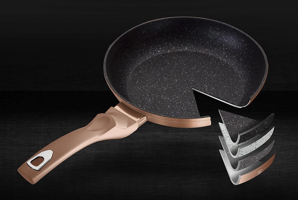 BERLINGERHAUS Panvica s mramorovým povrchom 20 cm Rosegold Metallic Line BH-1508