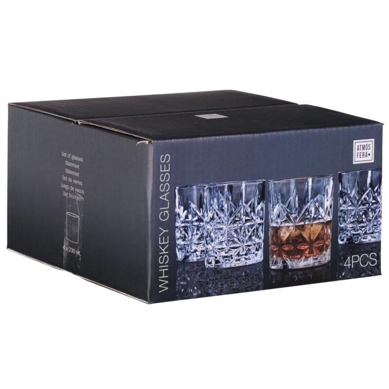 EXCELLENT Sklenice broušené whiskey EXCELLENT sada 4 ks  KO-YE6300830 - thumb (1)